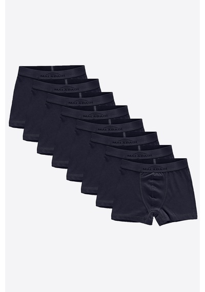 Malabadi Erkek Çocuk Füme 8 Li Paket Pamuk Elastan Boxer 208