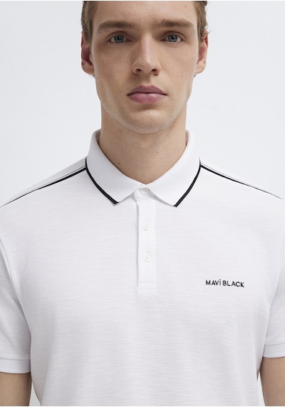 Mavi - Mavi Black Beyaz Polo Tişört 0611838-620