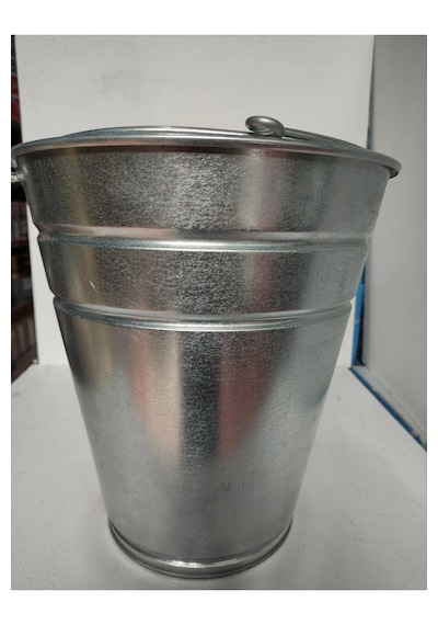 Su Taşima Kovası Çöp Kovası 29 Cm X 30 Cm Krom Renk 9 Litre Kapasiteli 1 Adet Gönderilir