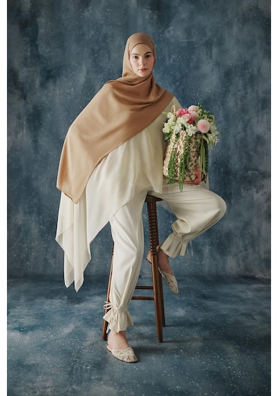 Defacto Fresh Scarfs X Defacto Premium Latte Keten Şal I1758ax26smbg123 Bej-bg123