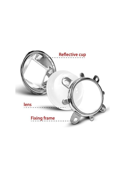 20W-120W Led için 44Mm 60 Derece Optik Cam Lens + Reflektör + Kasa