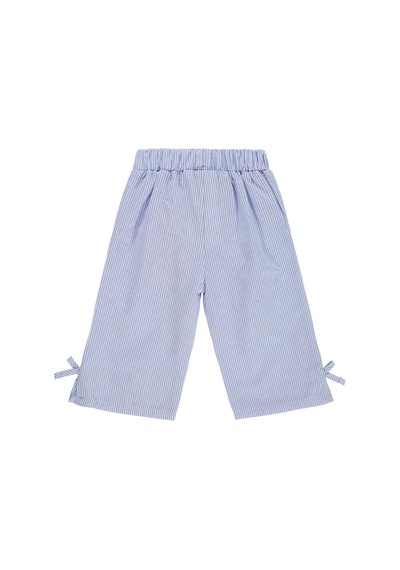 Civil Baby Fiyonk Detaylı Çizgi Empirme 6-18 Ay Pantolon - Pastel Mavi