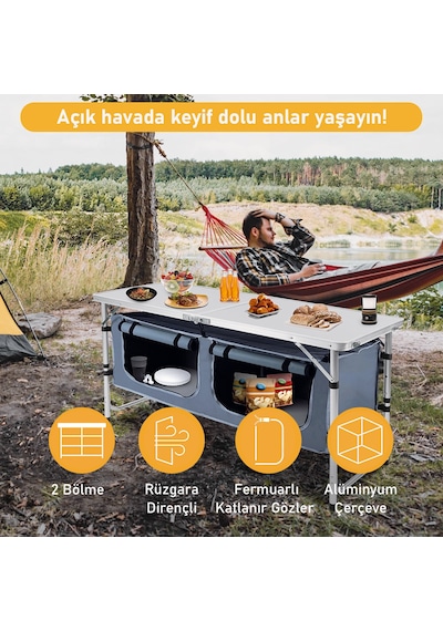 Haegs Saklama Dolaplı Kamp Masası, Outdoor Kamp Mutfağı, Kamp Dolabı, Katlanabilir Kamp Piknik Masası, Seyahat Mutfağı, Mutfak Dolabı, Depolama Bölmeli, Dış Mekan Mutfağı 90x50cm Naturel Meşe Ahşap Rengi Haegs Saklama Dolaplı Kamp Masası, Outdoor Kamp Mutfağı, Kamp Dolabı, Katlanabilir Kamp Piknik Masası, Seyahat Mutfağı, Mutfak Dolabı, Depolama Bölmeli, Dış Mekan Mutfağı 90x50cm Naturel Meşe Ahşap Rengi