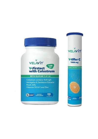 Velavit V-Firstect With Colostrum 30 Tablet Velavit C 1000 Mg 20