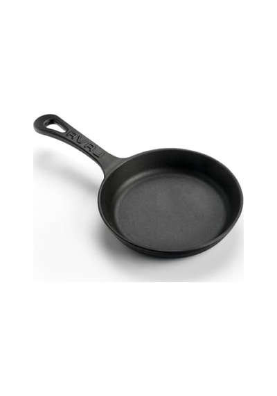 16 Cm Dökme Demir Mini Yuvarlak Saplı Tava 14 Cm