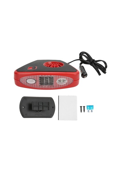 Araç İçi Isıtıcı Fan Led Işıklı Cam Buğu Çözücü Oto Isıtıcı 12v