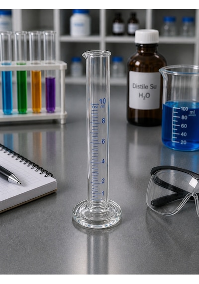 Cam Mezür Uzun Form A Kalite Borosilikat 10ml 1 Adet