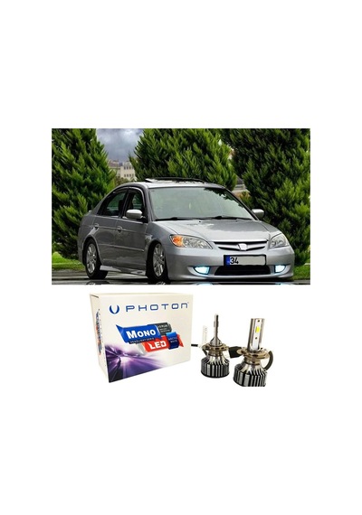 Honda Civic Vtec 2 Es7 Led Xenon Kısa Far Ampulü Hb4 Mono Yeni Seri Beyaz 2004-2006