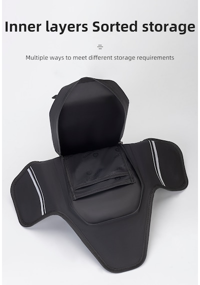 Rockbros Mıknatıslı Dokunmatik Ekranlı Motosiklet Depo Üstü Çantası Tank Bag Alüminyum - Siyah