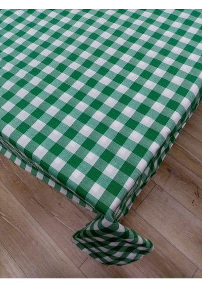 Hayat Home Yeşil Kareli Desen Mutfak Masa Örtüsü Sofra Örtüsü