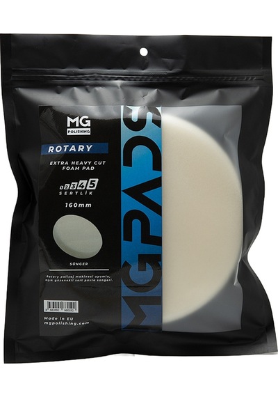 Mg Pads Rotary Extra Ağır Kalın Kesim Pasta Süngeri Beyaz - 160