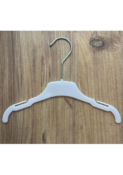 15 Adet 26 Cm Beyaz Bebek Kıyafet Askısı