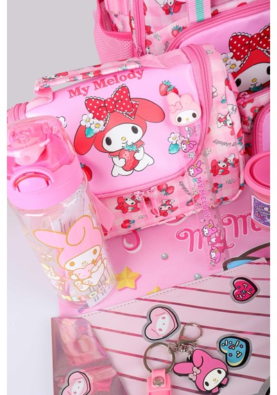 X Dekomus Lisanslı My Melody Sweet Berry Collection Full Kırtasiye Seti Okul,termoslu Beslenme Ve Kalem Çantası,beslenme Kabı,matara Açık Gri