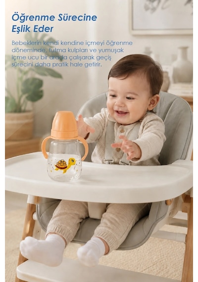 Babyjem Damlatmayan Suluk Alıştırma Bardağı 250 ml Turuncu