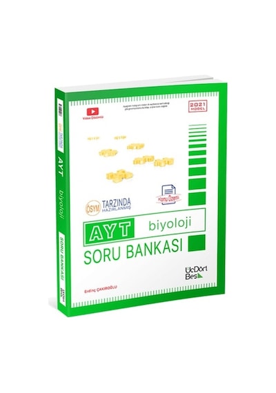 AYT Biyoloji Konu Özetli Soru Bankası -  Üç Dört Beş Yayınları