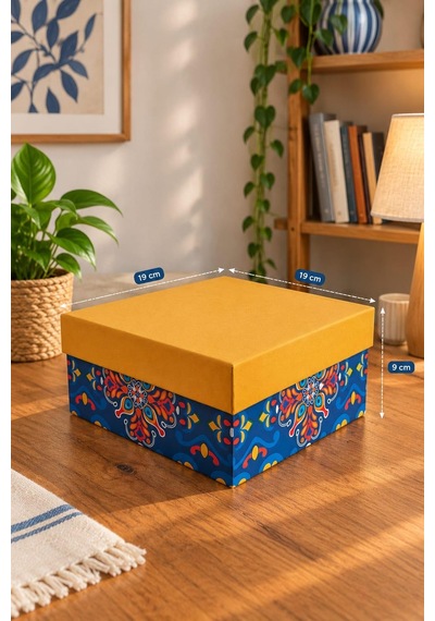 Kolix Hediyelik 3 'lü Dekoratif Kutu Etnik Model Premium Paketleme Kutusu