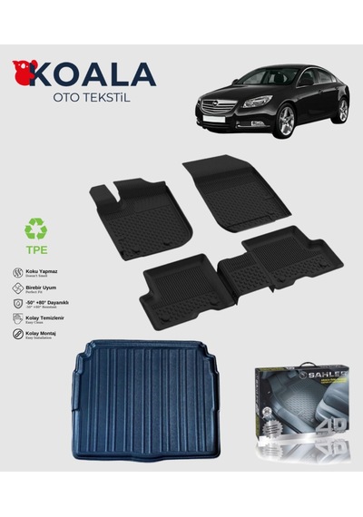Opel İnsignia 2009-2016 Uyumlu Sahler Paspas + Bagaj Havuz Seti