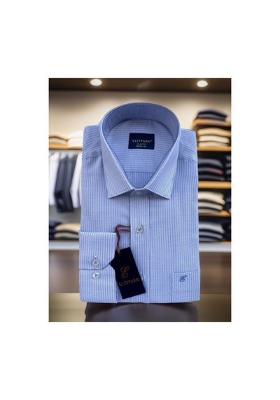 Elitpark Classic Fine Pattern Açık Mavi Uzun Kollu Pamuklu Cepli Rahat Kalıp Premium Erkek Gömlek Elitpark Classic Fine Pattern Açık Mavi Uzun Kollu Pamuklu Cepli Rahat Kalıp Premium Erkek Gömlek