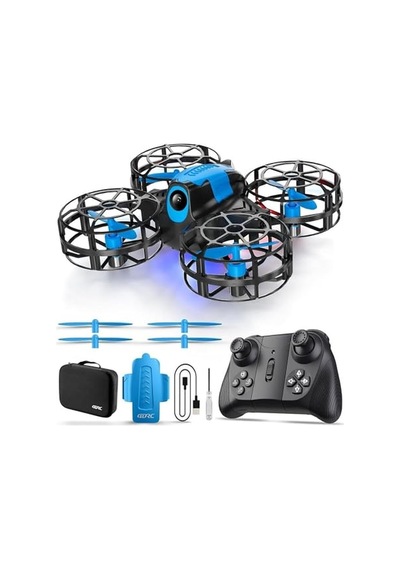 Uzaktan Kumandalı Mini Drone Işıklı Şarjlı Takla Atabilen 360 Dönüş Yapabilen Otomatik İniş Kalkış Hobi Drone 8-10 Dakika Kullanım Süresi