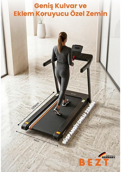 Run Smart Pro 3.5 Hp Otomatik Eğimli Katlanabilir Soğutucu Fanlı Koşu Bandı 160 Kg Kapasite / 120cm X 50 Cm Geniş