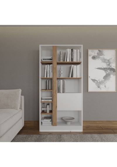 Tolu 10 Raflı Kitaplık Antrasit & Atlantik Çam Atlantik Çam - Antrasit
