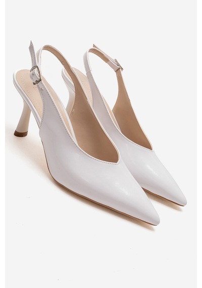 Esatsani Beyaz Rugan Arka Açık 9 Cm İnce Topuklu Özel Günler Davet Stiletto Kadın Ayakkabı Beyaz Rugan Esatsani Beyaz Rugan Arka Açık 9 Cm İnce Topuklu Özel Günler Davet Stiletto Kadın Ayakkabı Beyaz Rugan