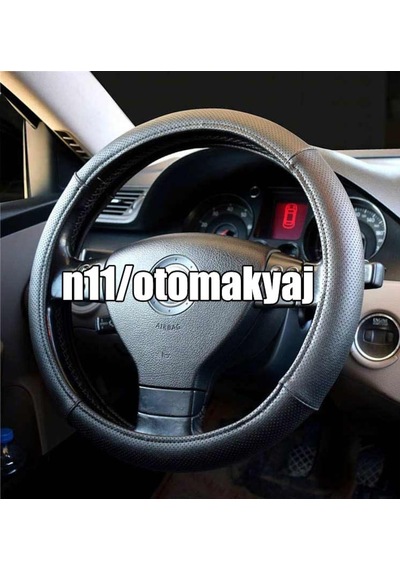 Oto Direksiyon Kılıfı Geçme - Siyah Gri Bej Kırmızı Dikişsiz