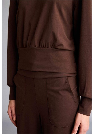 Defacto Kapüşonlu Sporcu Sweatshirt G5664ax25wnbn192 Kahve-bn192