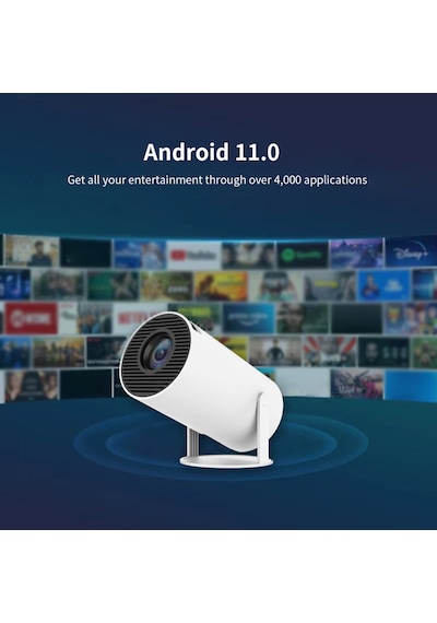 Hy300 Taşınabilir Lcd Projektör Akıllı Android 11.0 Ev Sineması 2.4g/5g Çift Bantlı Medya Oynatıcı 180 Projeksiyon Cihazı 57727048
