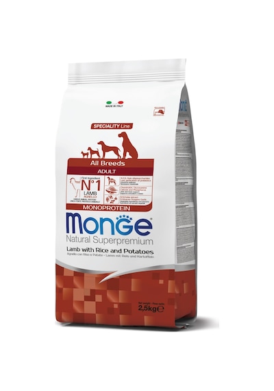 Monge All Breeds Tek Proteinli Tüm Irklar İçin Kuzulu Yetişkin Köpek Maması 2,5 Kg