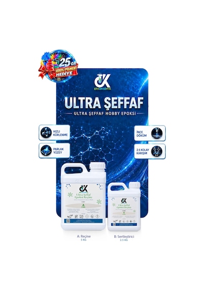 Erkon Kimya Ultra Şeffaf Hobby Epoksi 7.5 Kg