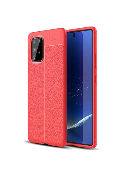 Samsung Galaxy Uyumlu A91 (S10 Lite) Kilif Deri Tarzi Niss Silikon Case 405443402