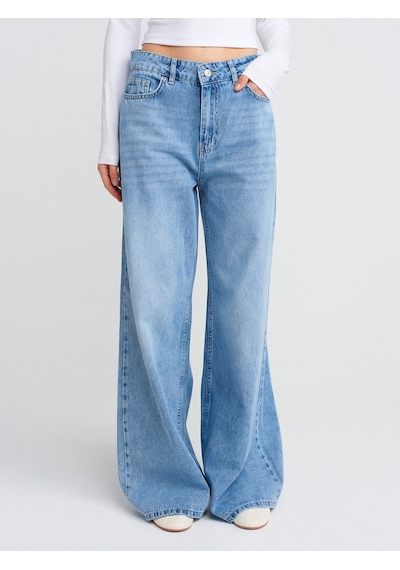 Dilvin 71788 Loose Fit Denim Pantolon-mavi Mavi