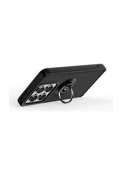 Xiaomi Mi 15 Kılıf Montreal Yüzüklü Silikon Kapak - Siyah Fcefe