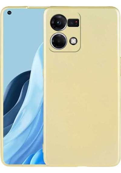 Oppo Reno 7 4g Kılıf Zore Premier Silikon Kapak Gold