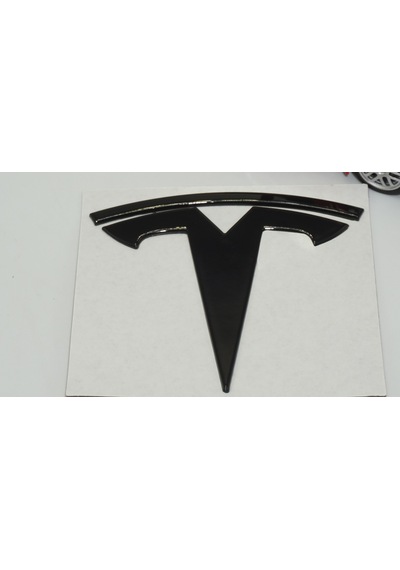 Tesla Model 3 S X Y Logo 3m 3d Parlak Siyah Rozet Amblem