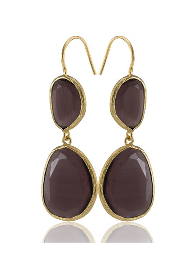 Kadir Jewellery 22 Ayar Altın Kaplama Kadın Sallantılı Küpe -el İşçiliği Ve Hipoalerjenik Küpe Kehribar 58563124