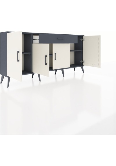 Arges Konsol 3 Raflı Tek Çekmeceli 4 Kapaklı 176x30x83 Antrasit-aytaşı/antrasit Aytaşı/antrasit Arges Konsol 3 Raflı Tek Çekmeceli 4 Kapaklı 176x30x83 Antrasit-aytaşı/antrasit Aytaşı/antrasit