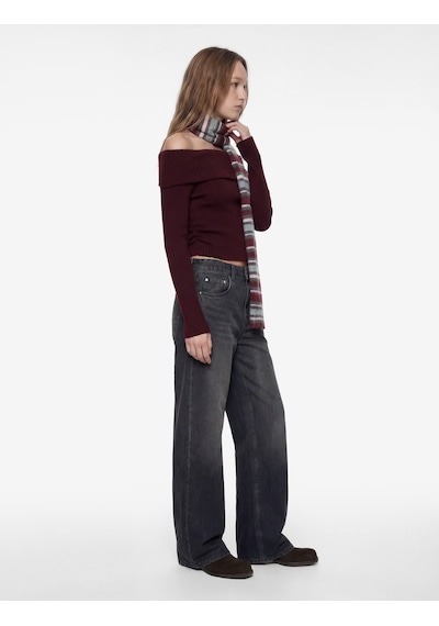 Koton Viskon Karışımlı Kaşkorse Omzu Açık Slim Fit Uzun Kollu Tişört Bordo 6wal10196ık Bordo Koton Viskon Karışımlı Kaşkorse Omzu Açık Slim Fit Uzun Kollu Tişört Bordo 6wal10196ık Bordo