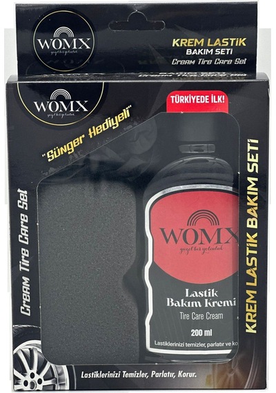 Lastik Parlatıcı Krem 200 Ml - Islak Görünümlü, Toz Tutmayan Lastik Yenileyici Set