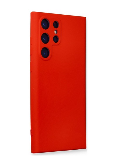 Galaxy Uyumlu  S24 Ultra Kılıf Nano İçi Kadife Silikon - Kırmızı