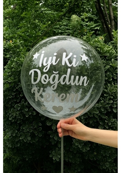 Kişiye Özel Yazı Sticker, Balon Üzeri Yazı, Balon Sticker Transfer Folyo, Balon Etiketi, Bobo Balon Çok Renkli