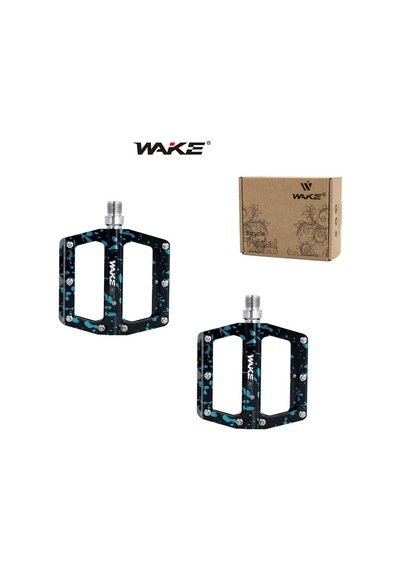 Wake Alüminyum Rulmanlı Siyah / Mavi Kamuflaj Desenli Pedal
