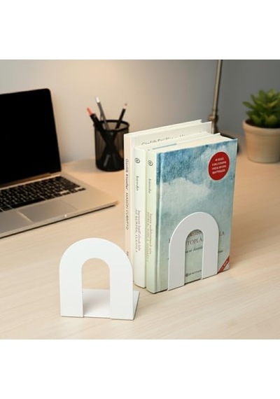 2'li Metal Kitap Desteği Kitap Tutucu Ikili Dekoratif Aksesuar Mavi