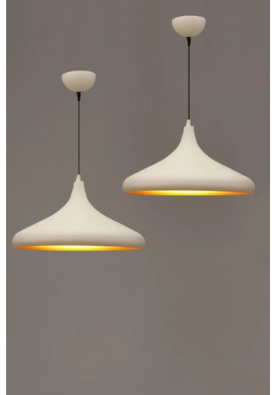 Riolight Modern Beyaz  Içi Gold Oda,Mutfak,Cafeler Için Tekli Me