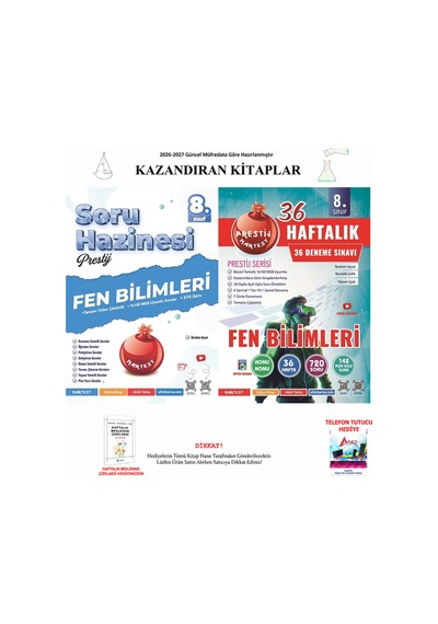 Nartest 8. Sınıf Fen Soru Ve Deneme 2 Kitap Seti
