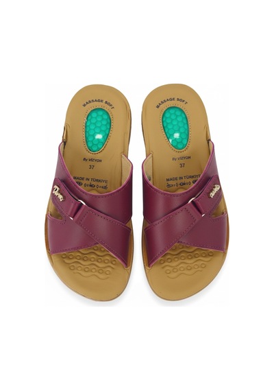 Wordex Vizyon 4508 Hafif Yumuşak Tabanlı Comfort Jelli Çapraz Bant Cırtlı Kadın Terlik Bordo Wordex Vizyon 4508 Hafif Yumuşak Tabanlı Comfort Jelli Çapraz Bant Cırtlı Kadın Terlik Bordo