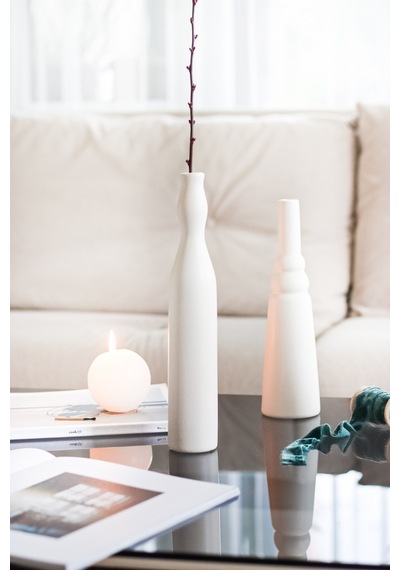 Morandi Pure M Seramik Vazo Dekoratif Obje Beyaz - 618825392