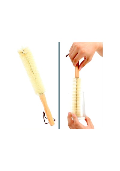 Omeniv Minimal Ahşap Saplı Bardak Fırçası Çevreci Kamp Outdoor