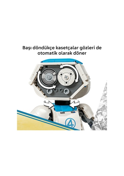 LEGO® ǀ Marvel Fantastik Dörtlü H.E.R.B.I.E. 76339 - 10 Yaş Üzeri Çocuklar için Aksesuarlar İçeren Oyuncak Yapım Seti (747 Parça)